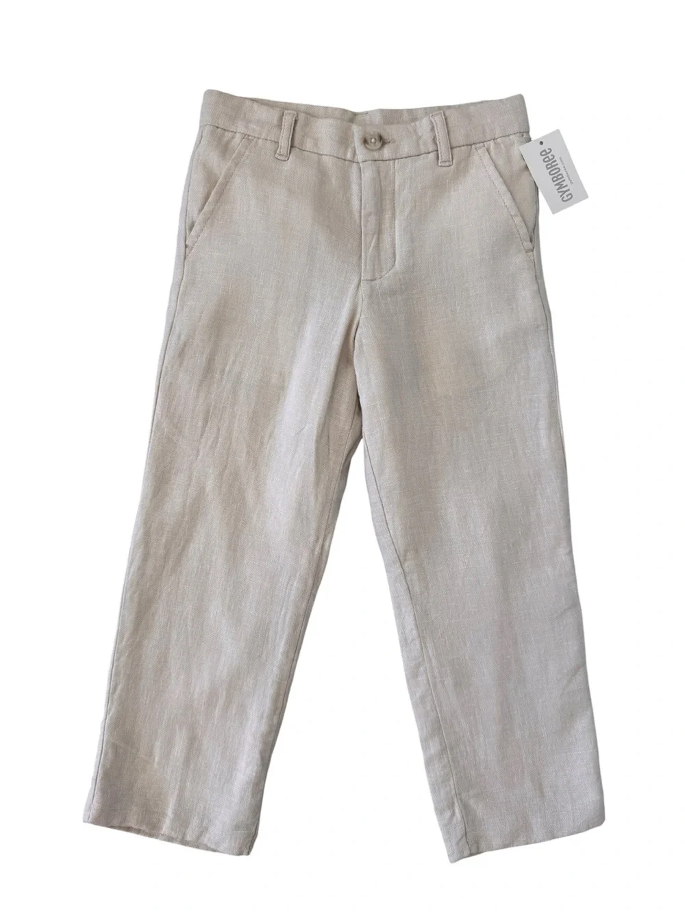 NWT Gymboree Boys Linen Blend Dress Pants 5T Beige Easter Wedding